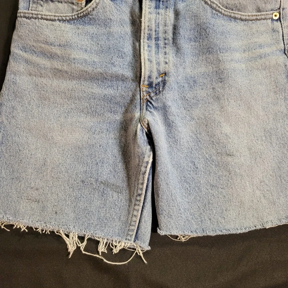 VTG 1981 Levis 505 Light Wash Denim Cut Off Shorts Made in USA 30x6 Custom